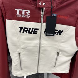 True religion Racer Moto Faux letter Jacket