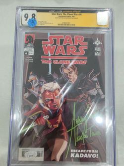 Star wars The Clone Wars #6 Autographed 9.8 CGC