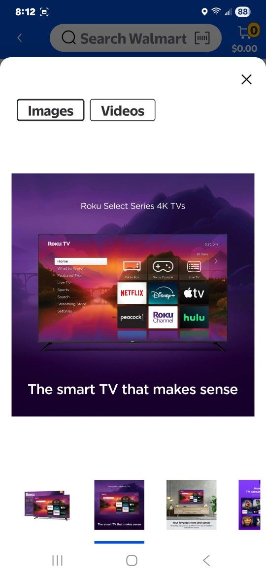 Roku 55 Inch Select Series 4K HDR Smart Roku TV with Roku Enhanced Voice Remote Brilliant 4K Picture Automatic Brightness & Seamless Streaming