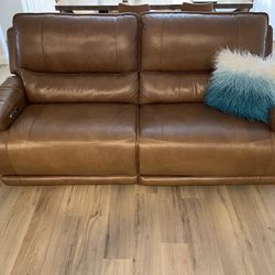2 piece Faux leather Couch 