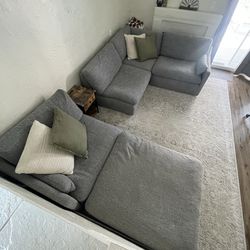 JIL Grey Sectional Couch 