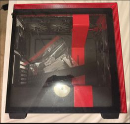 NZXT H710 - ATX PC Gaming Case - Tempered Glass - Enhanced Cable Management – Water-Cooling Ready - Matte Black/Red