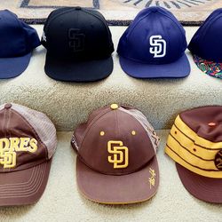 San Diego Padres baseball caps, $10 each