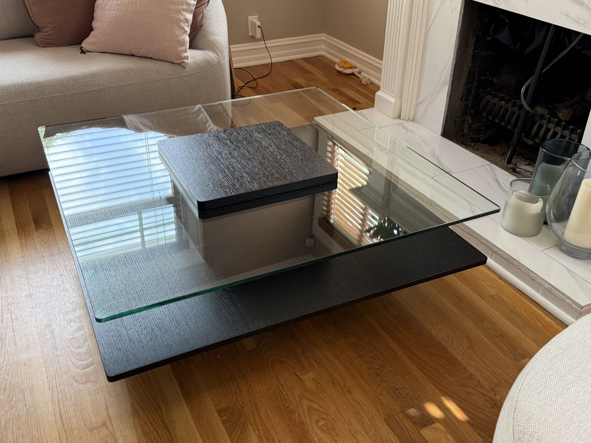 Modern Coffee Table Glass & Wood