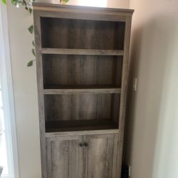 Bookshelf with Cabinet Storage