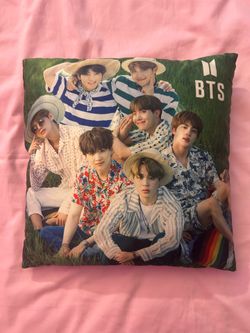 BTS Group Photo Throw Pillow