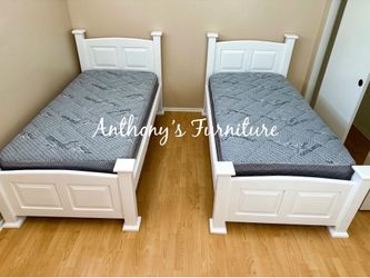 Twin bed and mattress