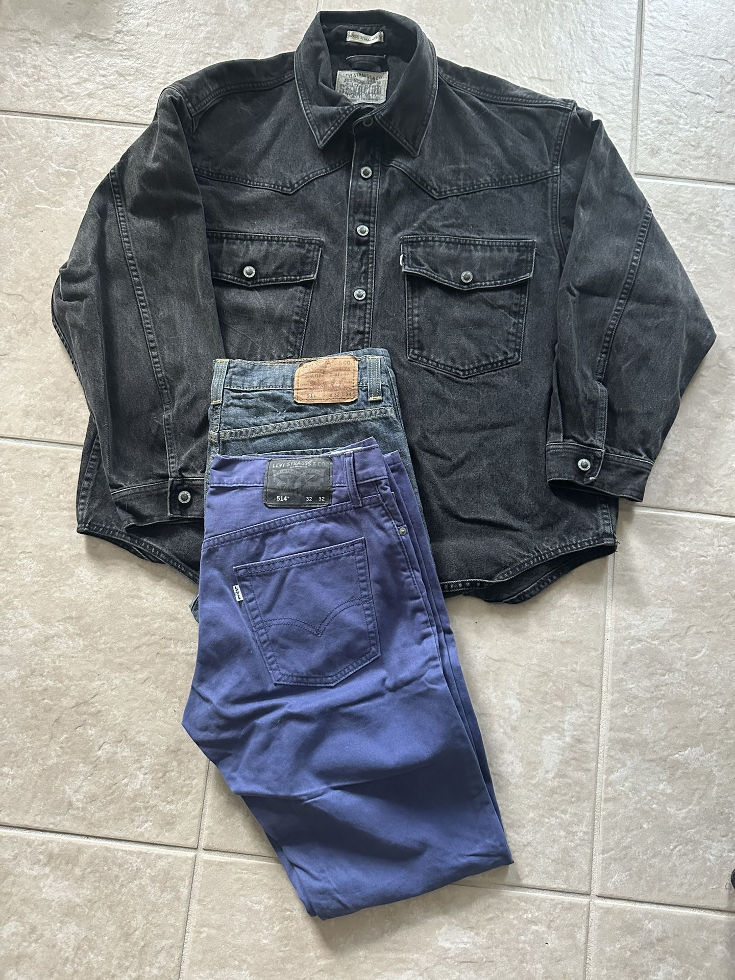 Lot of Levi Jeans and Jacket