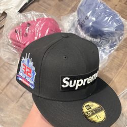 Supreme SS26’ week 1 Supreme Shop Box Logo New Era 59Fifty Fitted Hat Black, Red, Royal