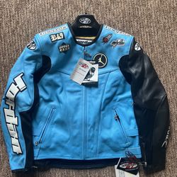 Women’s Jordan Joe Rocket Motorcycle Jacket Baby Blue Large
