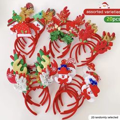 Brand new in package Christmas Headbands Hat Toppers Bulk 20 PCS for Party Favors Decor