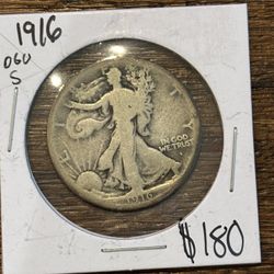 1916 Walking Liberty Half Dollar – Early Date Silver Coin
