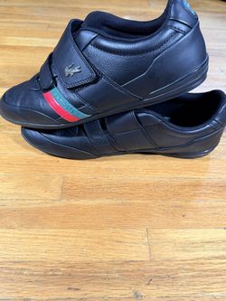 Lacoste Misano Strap Men’s Size 10 Black Red Green Sneakers Hook Loop
