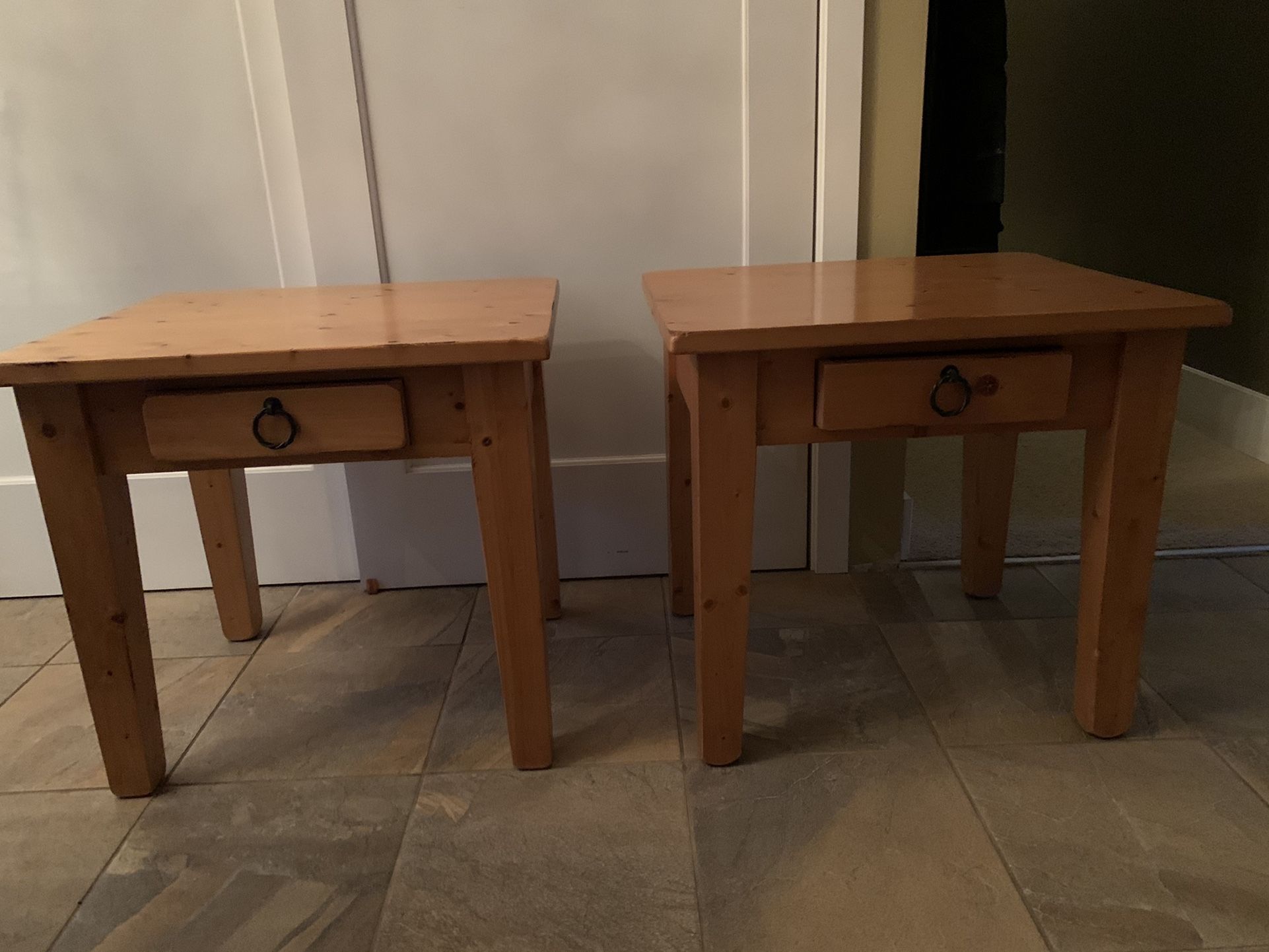 2 Pine Side tables
