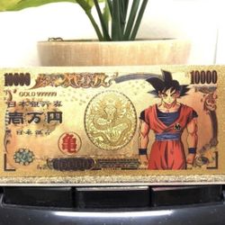 Goku (Dragon Ball Z) 24k Gold Plated Banknote