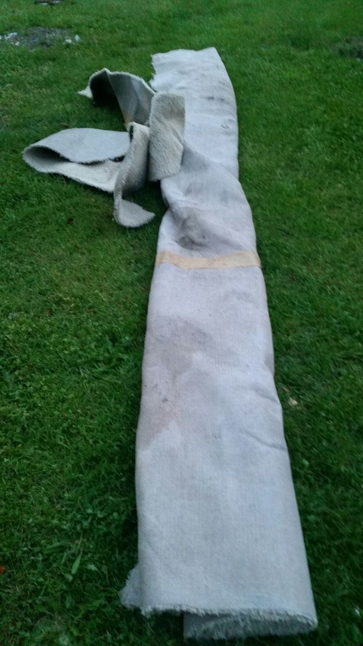 Used carpet remnants