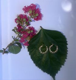 Gold toned hoop earrings