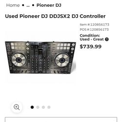 Turntable Ddjsx2 Pioneer