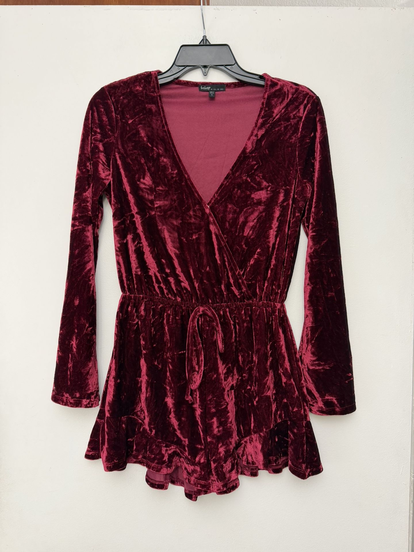 Burgandy  Bebop  Romper 