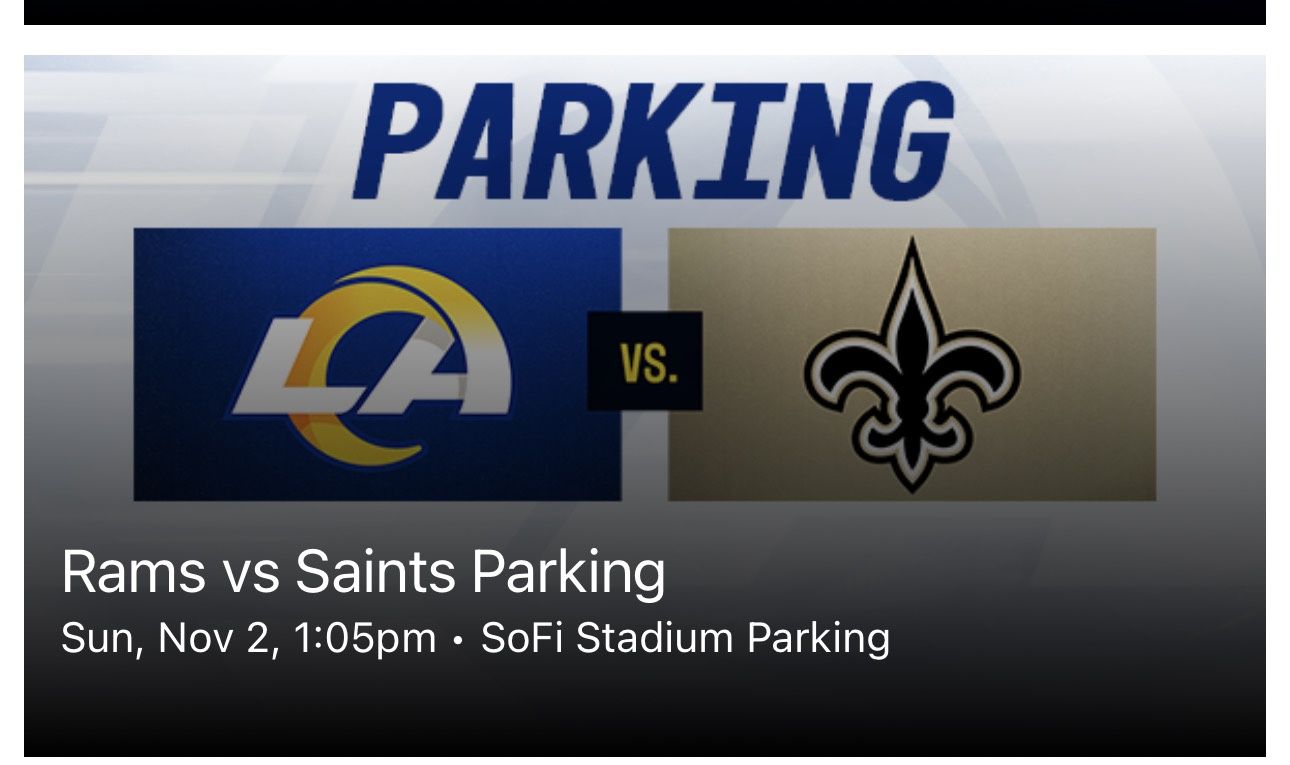 Parking. Rams Vs Saints