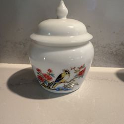 Vintage Avon Milk Glass Ginger Jar