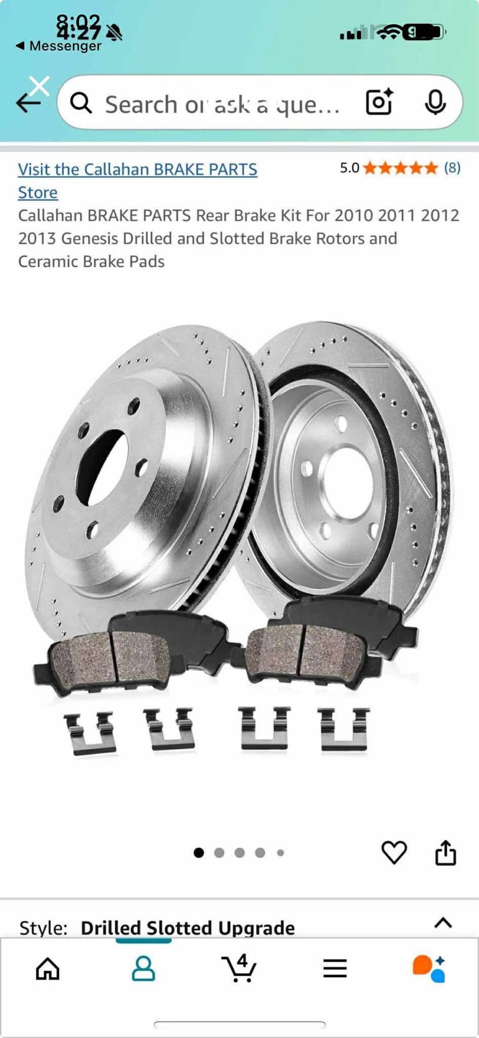 Front And Rear Brake Brand New