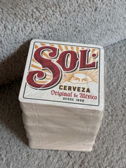 100 beer coasters sealed Sol Cerveza original de Mexico