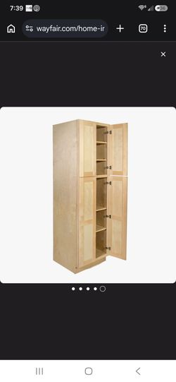 UNTREATED MAPLE PANTRY CABINET FRAME 93"X36"X24"
