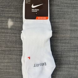 Nike Dri-FIT Soccer Socks – Knee High – White – Size L – New – $5