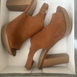 Suede Tan Heels