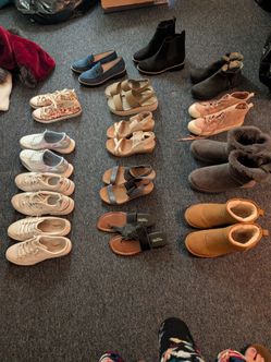 Shoes all different kinds and sizes