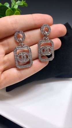 Acrylic Earrings For Women Vintage Geometric Dangle Drop Earrings, Silver Color