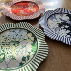 Anthropologie Mix Color/print Side Plates 