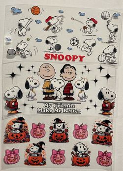 Snoopy UV DTF wraps