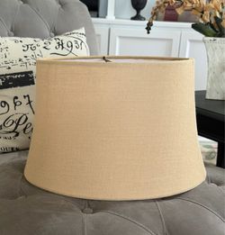 NEW 17” Burlap Drum Lamp Shade