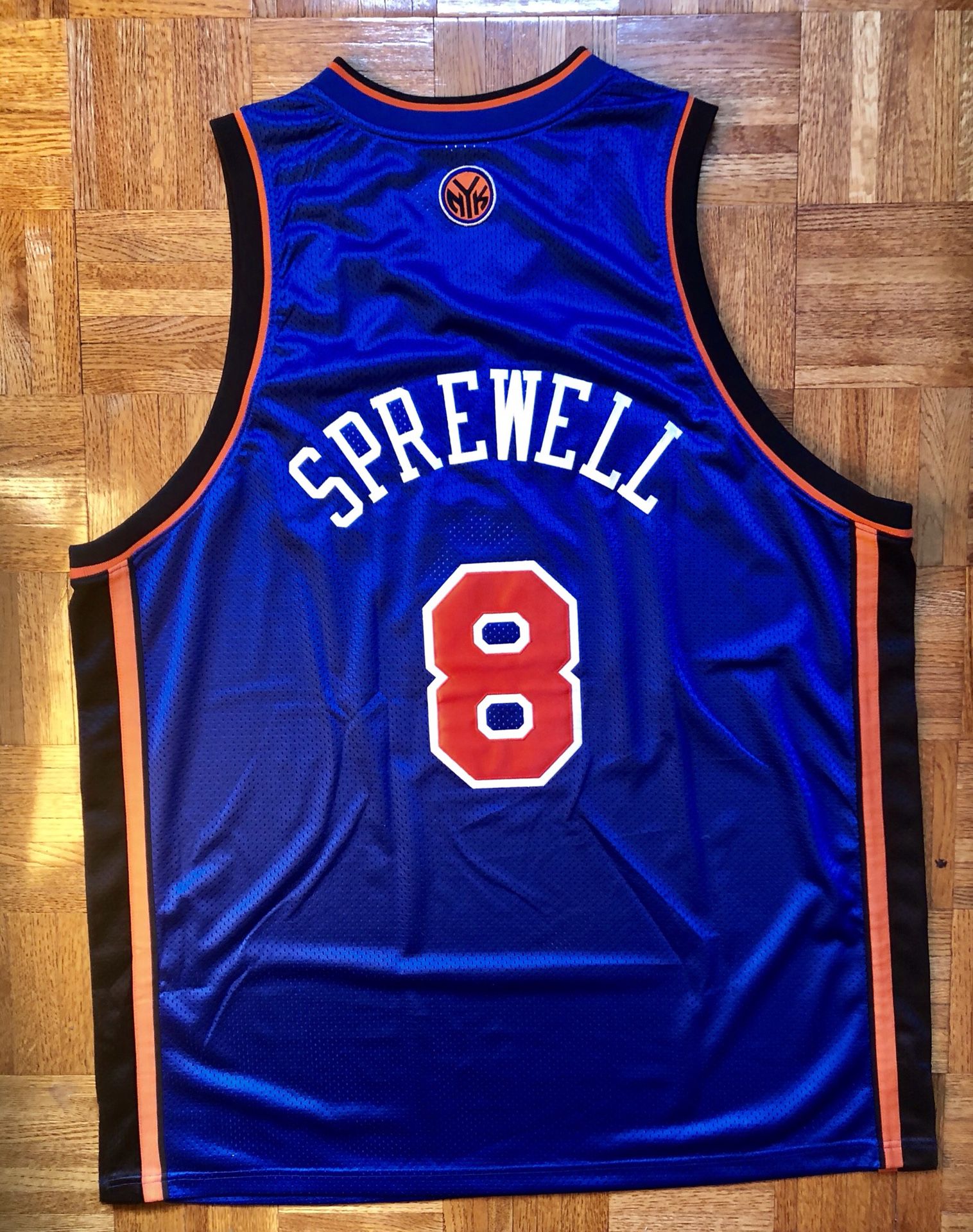 Vintage Reebok Authentic Latrell Sprewell #8 NY Knicks jersey Sz 56 XXL