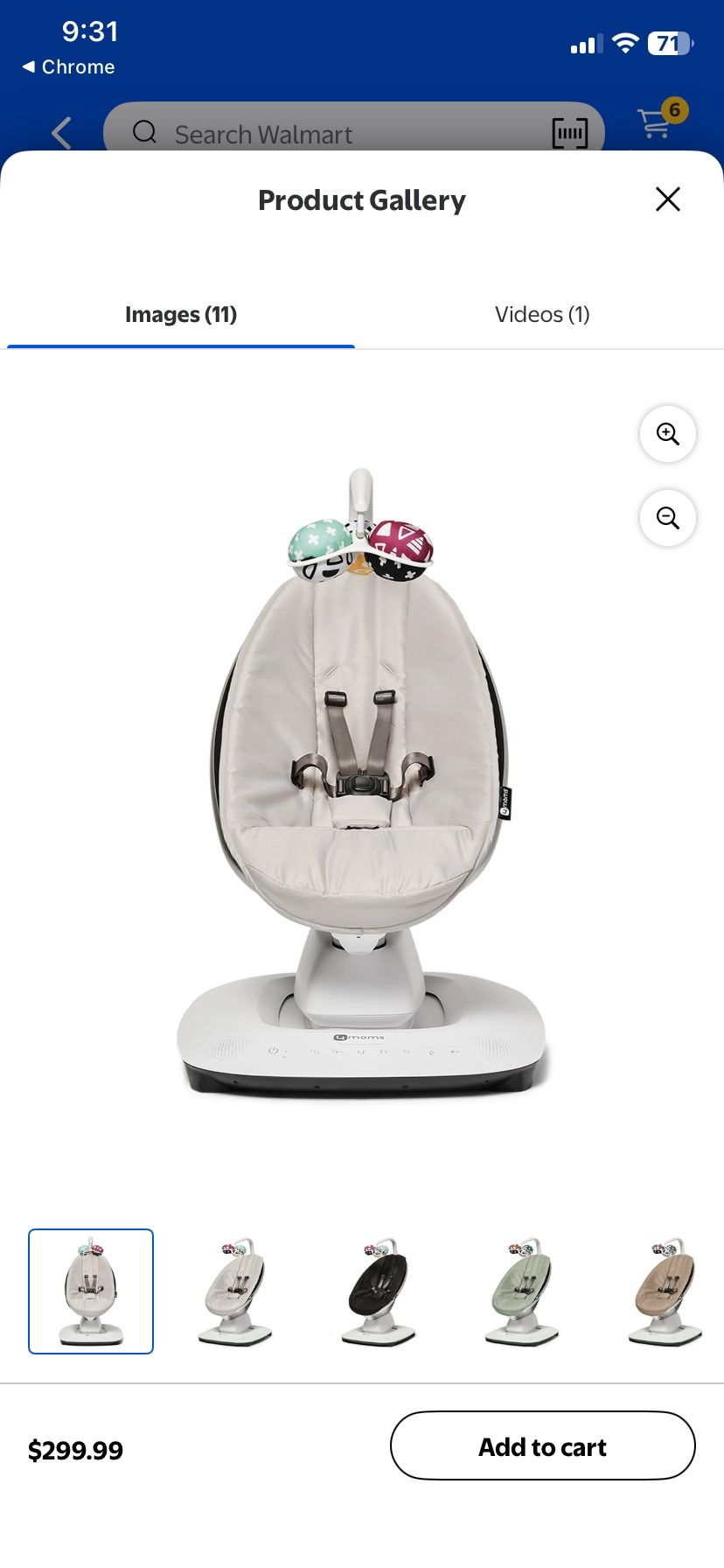 4moms MamaRoo Multi-Motion Baby Swing