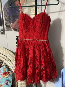 Red party dress
