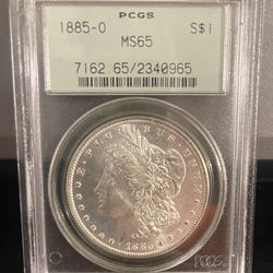 Morgan Dollar 1885-O MS65. Pick Up Only