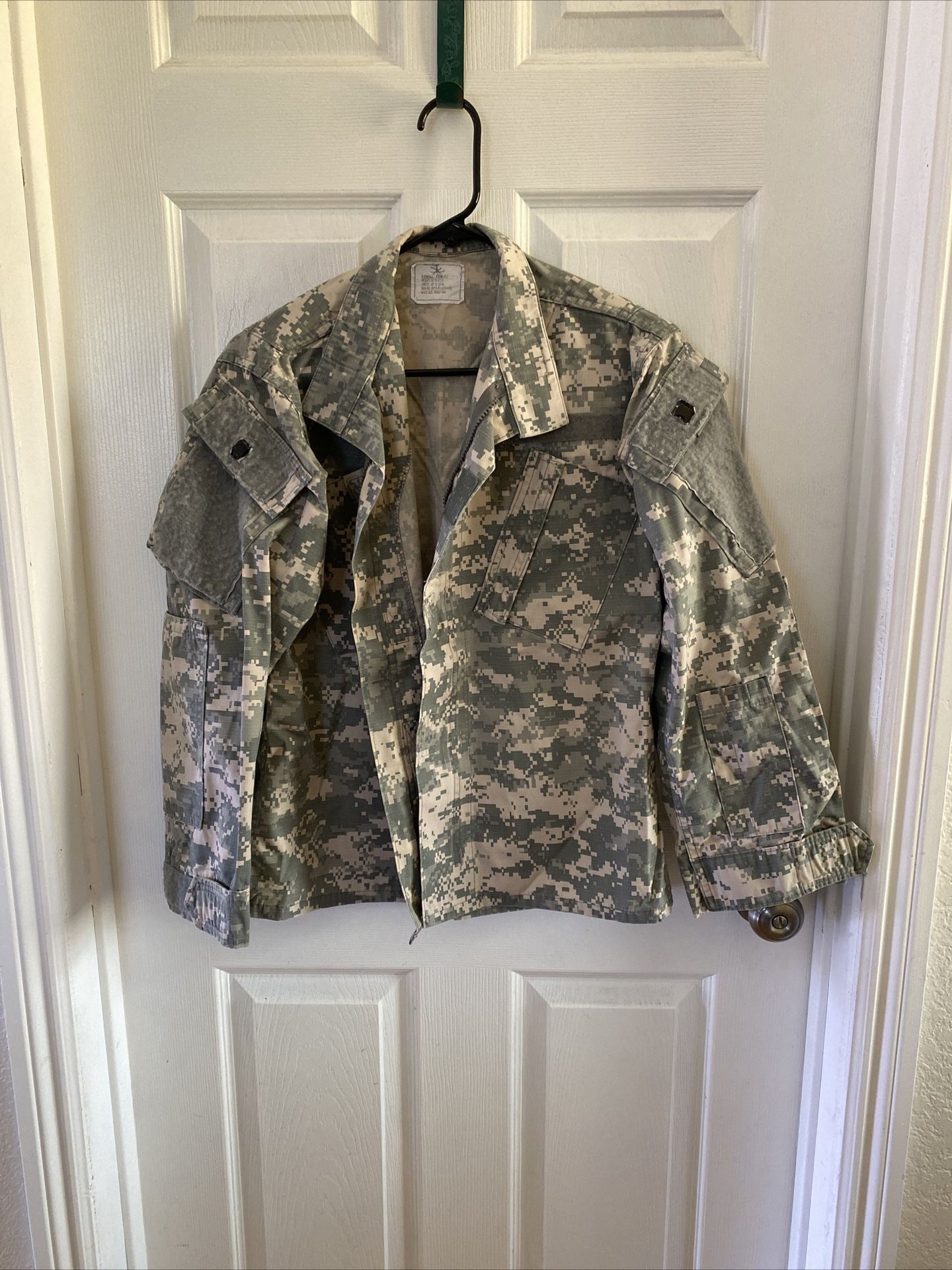 US Army Combat Uniform Coat Shirt ACU Cotton Blend Non FR UCP Sz XS XShort