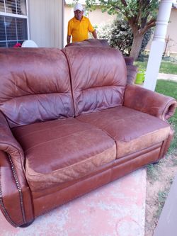Two leather couches