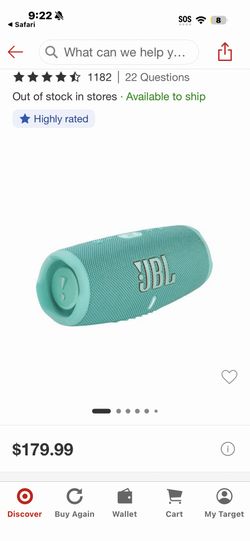JbL 5 teal speaker