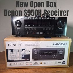 New Open Box Denon S950H AVR Receiver Wi-Fi Bluetooth HEOS  Apple Airplay Audessey Microphone Remote