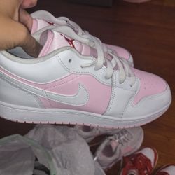 Pink And White Jordans Size 6.5