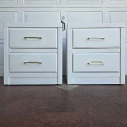 Set Of 2 Matching Nightstands Freshly Refinished 