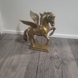 Vintage Brass Pegasus Statue