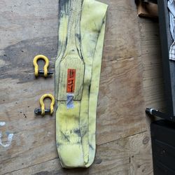 6" X 16' Heavy Duty Recovery Strap With Reinforced Cordura Eyes - 1 Ply | 24,000 WLL