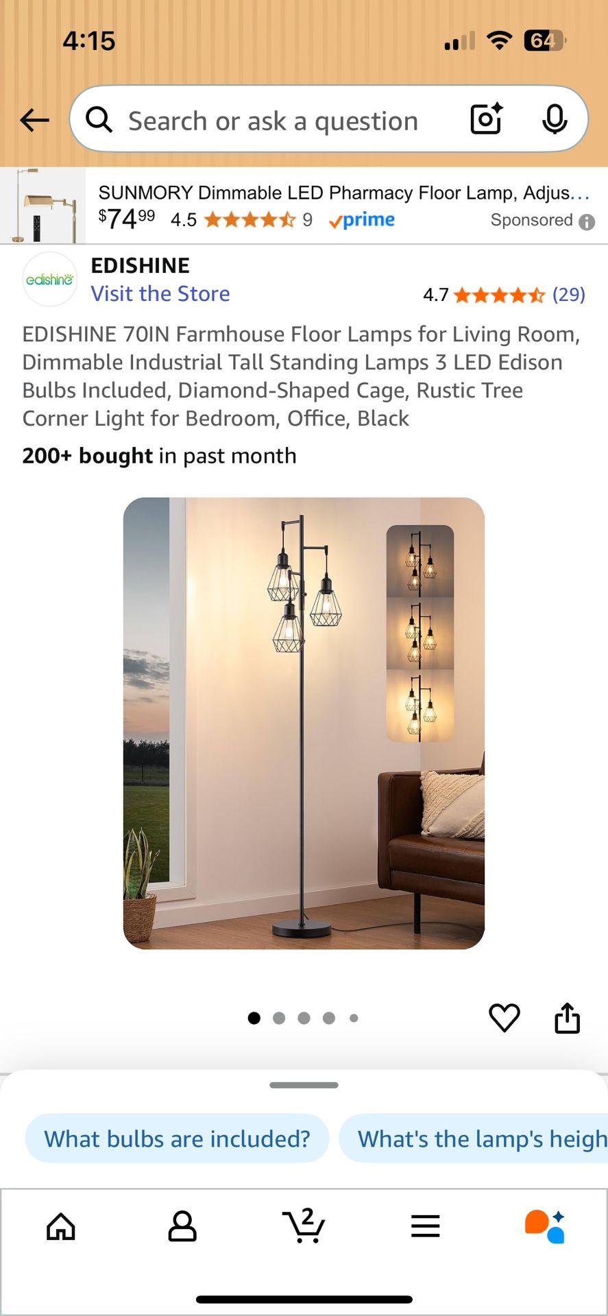 Dimmable Floor Lamp