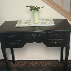 black console table