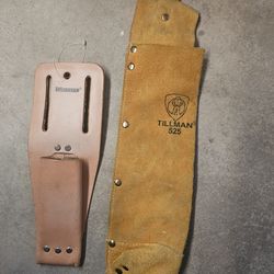 Leather rod holder & knife holder, holster
